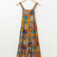 Floral Crisscross Strap Wide Leg Overalls