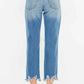Kancan Distressed Frayed Hem Cropped Jeans