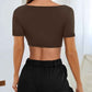 Square Neck Short Sleeve T-Shirt