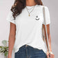 Smile Graphic Round Neck Short Sleeve T-Shirt