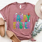 HAPPY EASTER Round Neck Short Sleeve T-Shirt