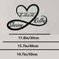 Custom Infinity Heart Metal Wall Decor, Personalized Couple Names & Date Sign, Wedding Anniversary Valentine's Gift, Home Decor, Halloween