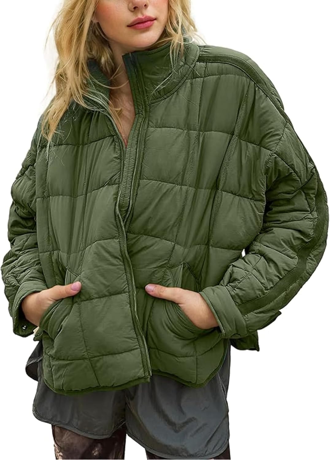 Zimonto - Omoone Women's Quilted Puffer Jacket Zip Up Oversized Lightweight Padded Down Coat Outerwear Import Single ASIN Import Multiple ASIN ×Product customization General Description Gallery Reviews Variations Additional details Produc Quilted Lightweight Jackets