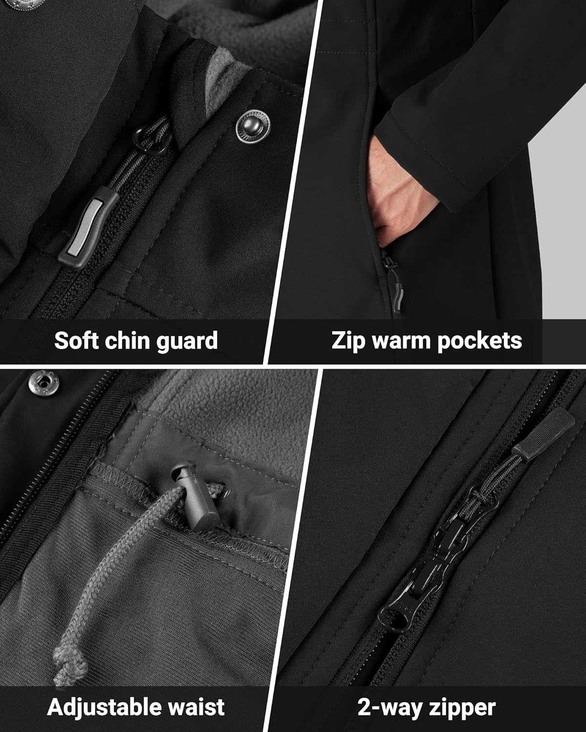 Zimonto - Outdoor Ventures Women's Lightweight Waterproof Fleece Lined Hooded Softshell Rain Jacket, Warm Windbreaker Long Coat Import Single ASIN Import Multiple ASIN ×Product customization General Description Gallery Reviews Variations Insulated Shells
