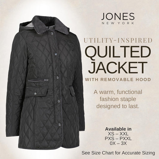Zimonto - Jones NY Mid-Length Womens Quilted Jacket with Pockets - Winter Coats for Women, Black Import Single ASIN Import Multiple ASIN ×Product customization General Description Gallery Reviews Variations Additional details Product Tags Quilted Lightweight Jackets
