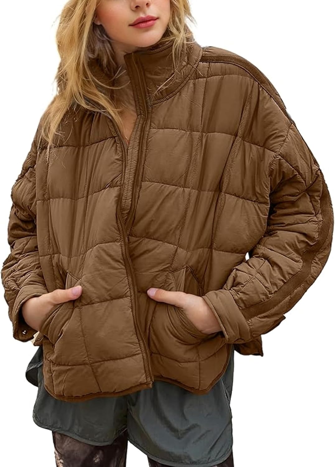 Zimonto - Omoone Women's Quilted Puffer Jacket Zip Up Oversized Lightweight Padded Down Coat Outerwear Import Single ASIN Import Multiple ASIN ×Product customization General Description Gallery Reviews Variations Additional details Produc Quilted Lightweight Jackets