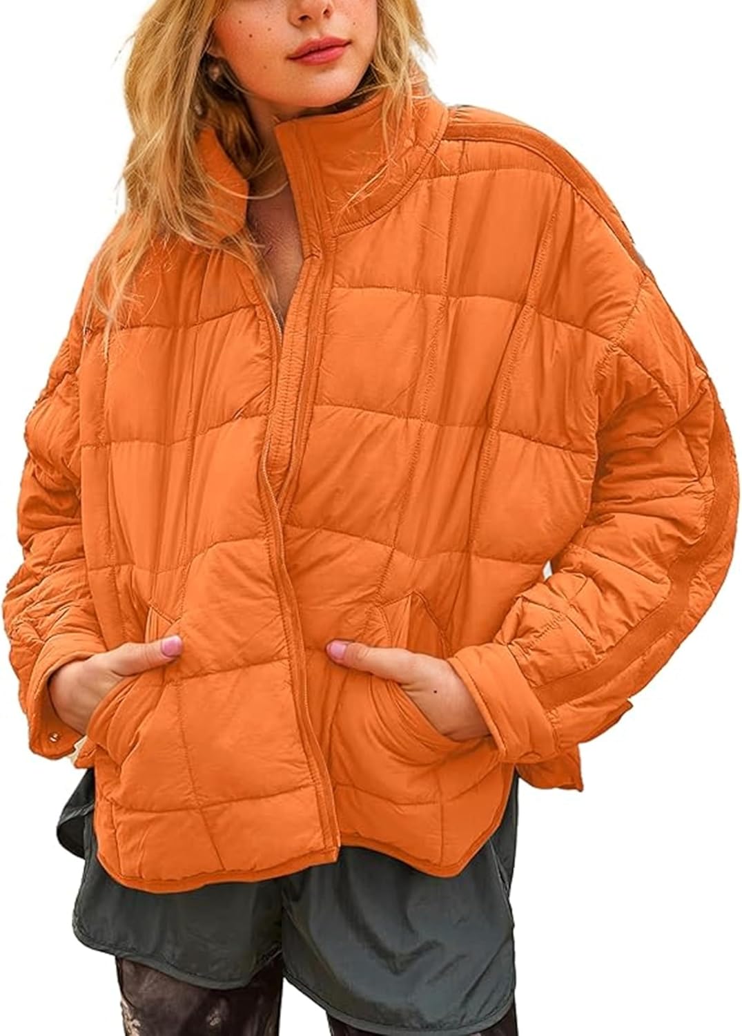 Zimonto - Omoone Women's Quilted Puffer Jacket Zip Up Oversized Lightweight Padded Down Coat Outerwear Import Single ASIN Import Multiple ASIN ×Product customization General Description Gallery Reviews Variations Additional details Produc Quilted Lightweight Jackets