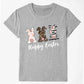 HAPPY EASTER Round Neck Short Sleeve T-Shirt