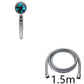 Propeller Driven Shower Head With Stop Button And Cotton Filter Turbocharged High Pressure Handheld Shower Nozzle