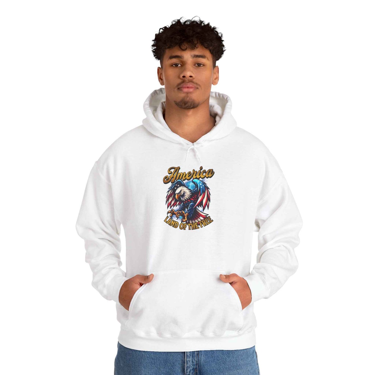 America Bald Eagle Hoodie – Land of the Free Patriotic Pullover