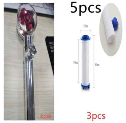 New Turbo Propeller Shower Head Water Saving High Preassure Flow 360 Degrees With Fan Extension Showerhead Rainfall With Holder