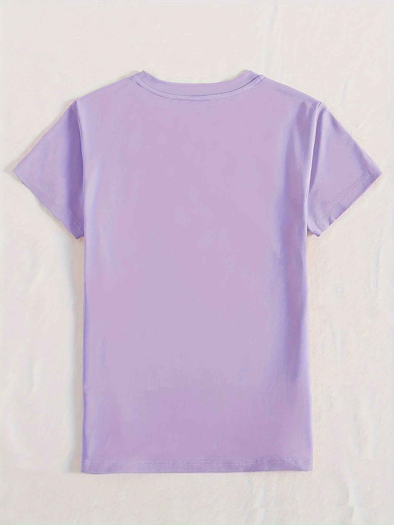 Letter Graphic Round Neck Short Sleeve T-Shirt