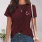 Smile Graphic Round Neck Short Sleeve T-Shirt