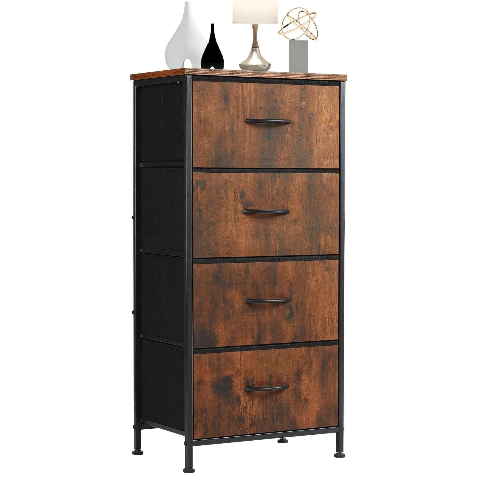 JHK Bedroom Dresser Stylish Storage Steel Frame Closet