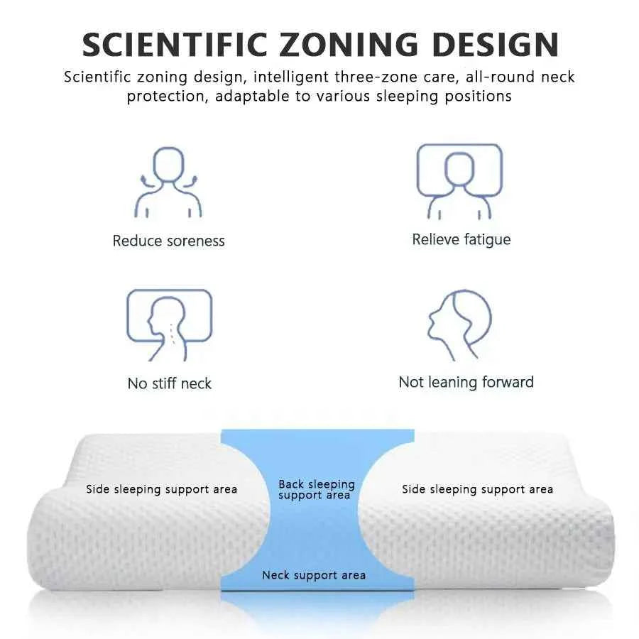 50x30cm Breathable Memory Foam Pillow Supportive Comfort