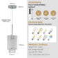 Elegant Crystal Pendant Lights Chrome Clear Beads Adjustable