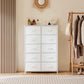 JHK Fabric Drawer Bedside Table  Storage Cabinet