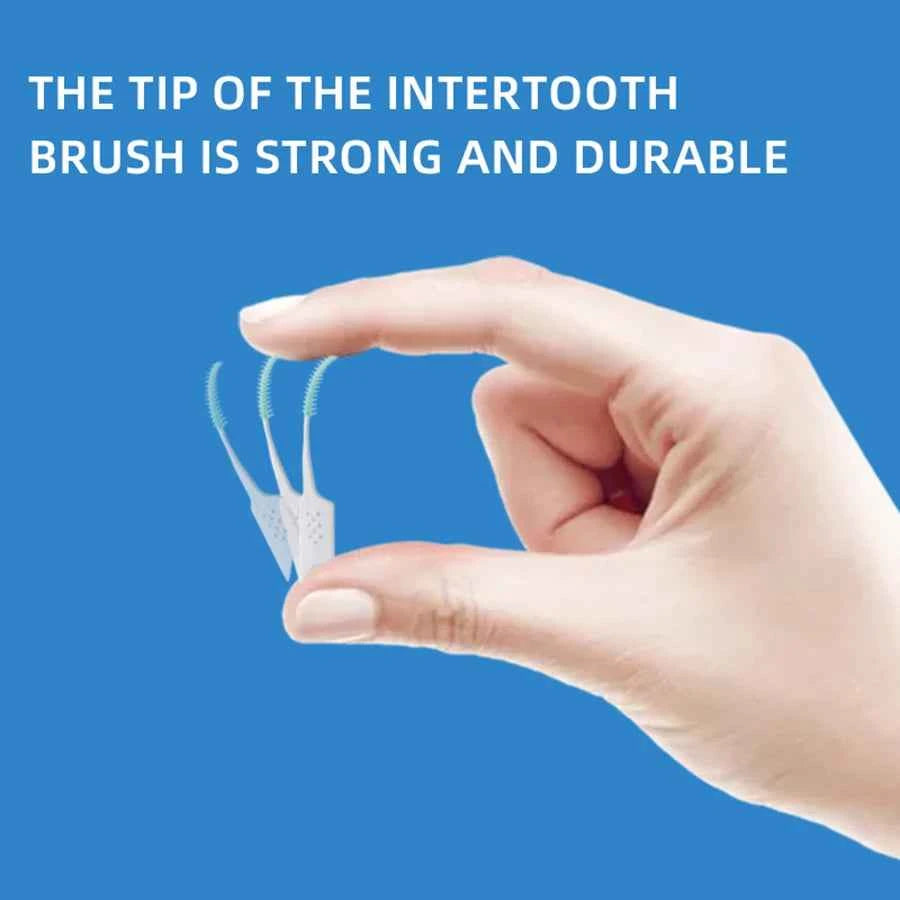 150Pcs Soft Rubber Interdental Brushes for Gentle Teeth Cleaning