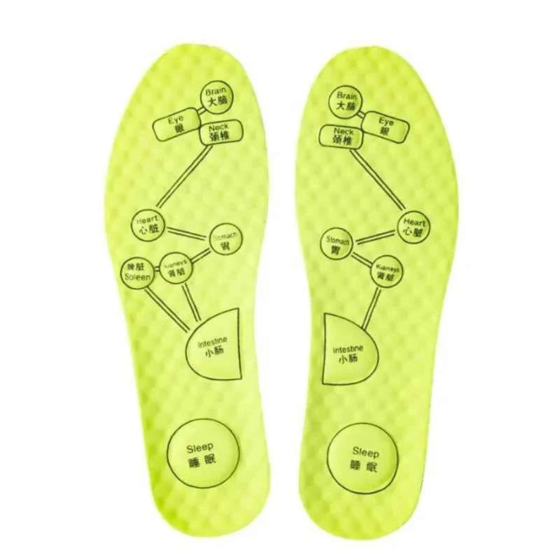 Soft Breathable Acupressure Insoles for Active Feet  Soft Breathable Sports Pads Soft Sweat-absorbing Deodorant Running Insoles