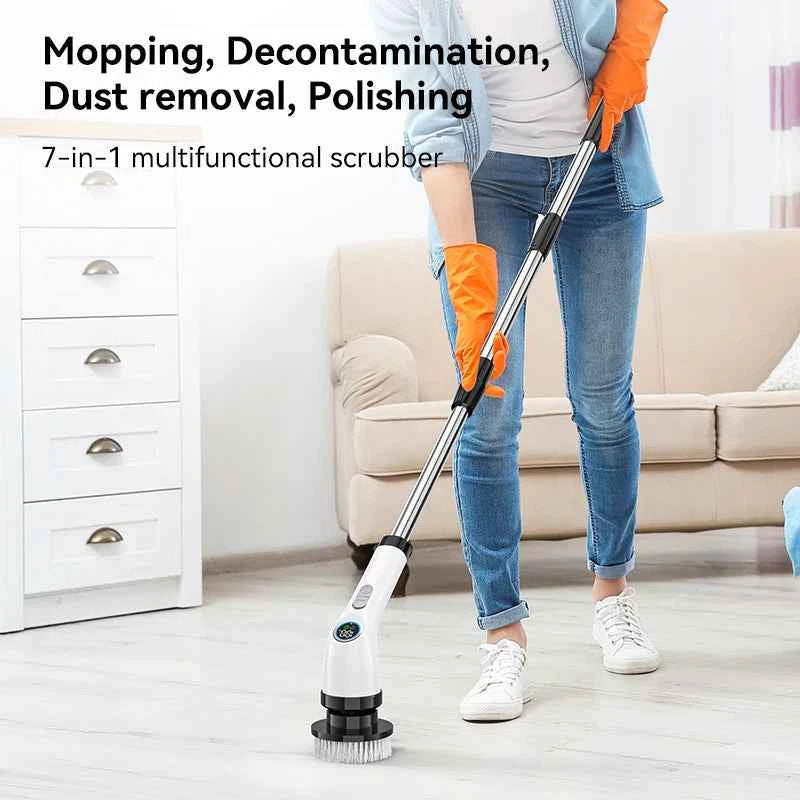 Cordless Power Scrubber Deep Clean Seven Brush Heads