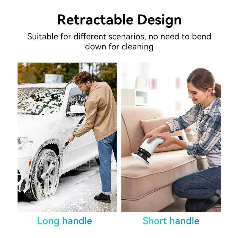 Cordless Power Scrubber Deep Clean Seven Brush Heads