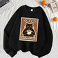 Because Murder Is Wrong Black Cat Sweatshirt for Women