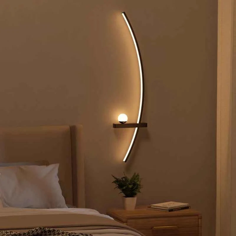 Modern Orb Wall Sconces Plugin Arc Lamps