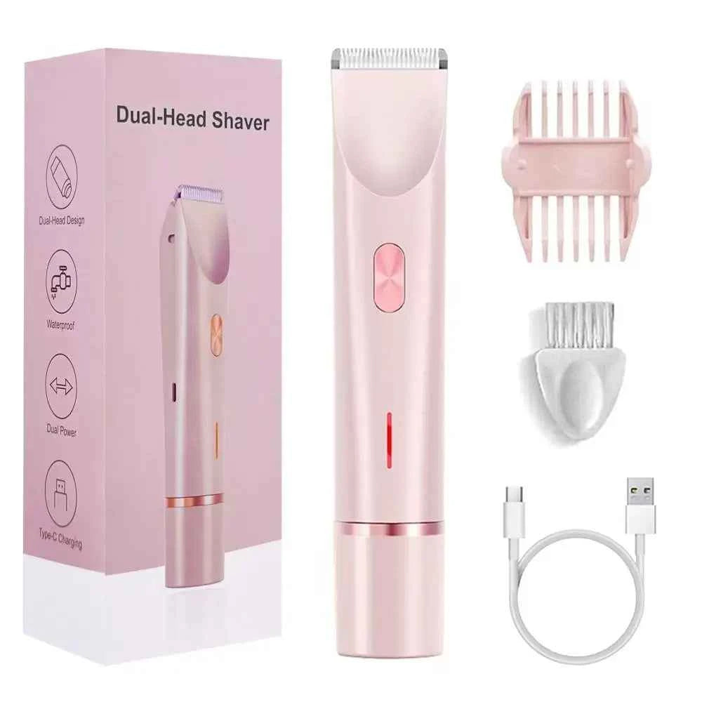 2025 Waterproof Mini Shaver Rechargeable DualHead Body Hair Remover