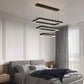 Modern Black Square Chandelier Dining Kitchen Island Lighting