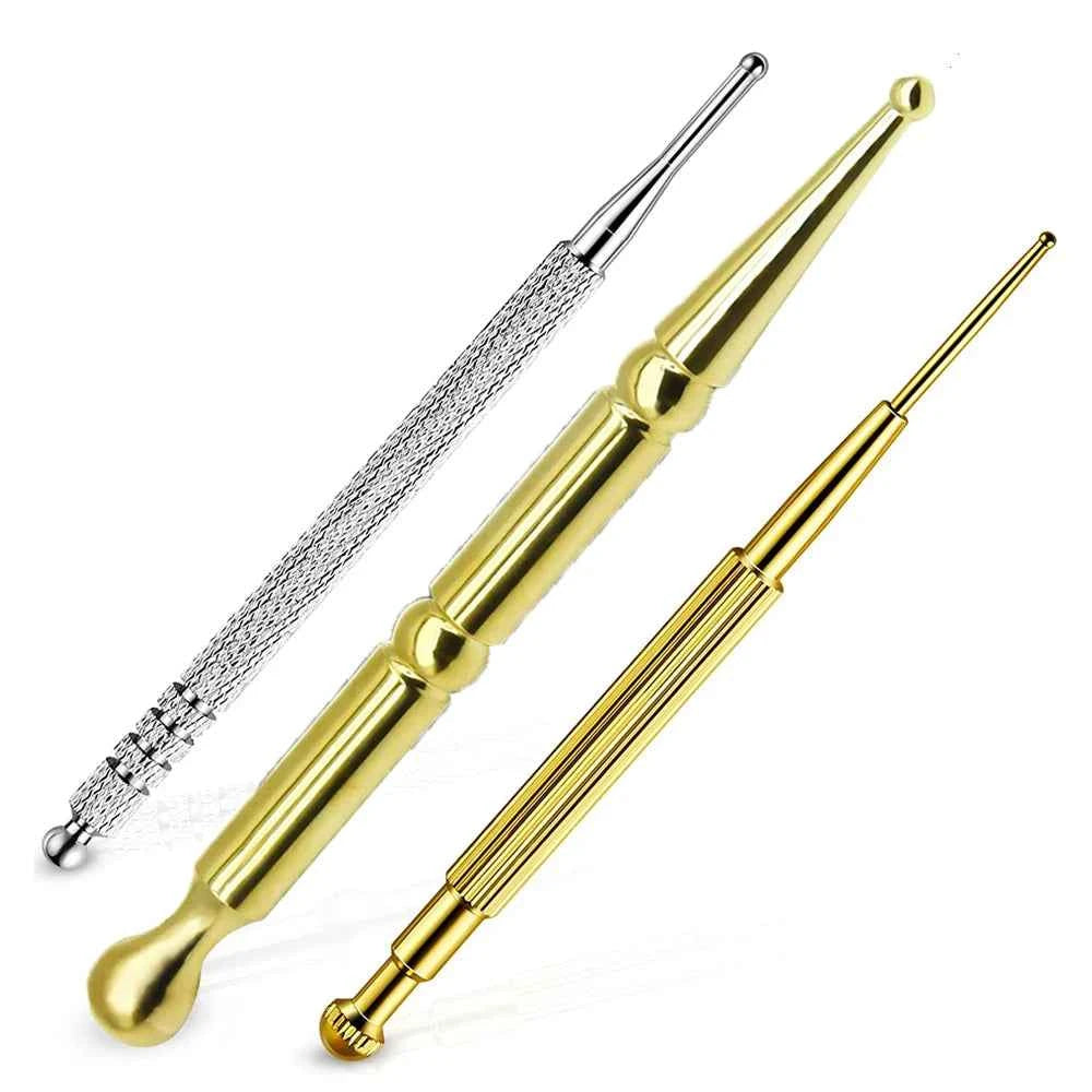 3PCS Stainless Steel Facial Reflexology Acupuncture Pen Set
