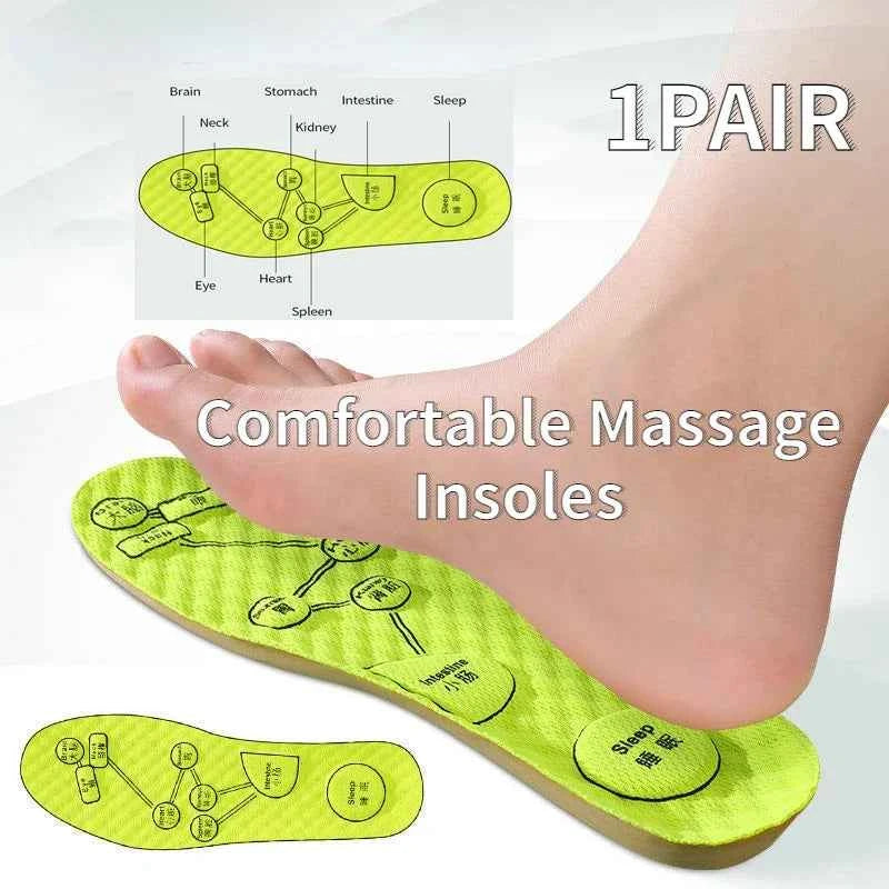 Soft Breathable Acupressure Insoles for Active Feet  Soft Breathable Sports Pads Soft Sweat-absorbing Deodorant Running Insoles