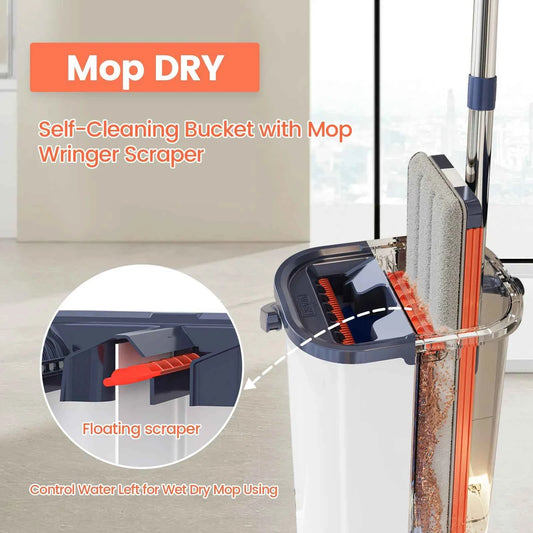 SelfWringing Flat Mop Effortless Hygienic Home Cleaning