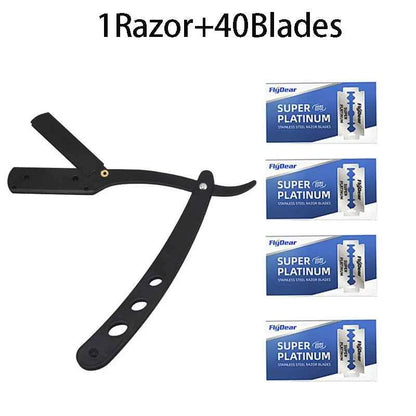 Classic Black Folding Barber Razor Holder for Men