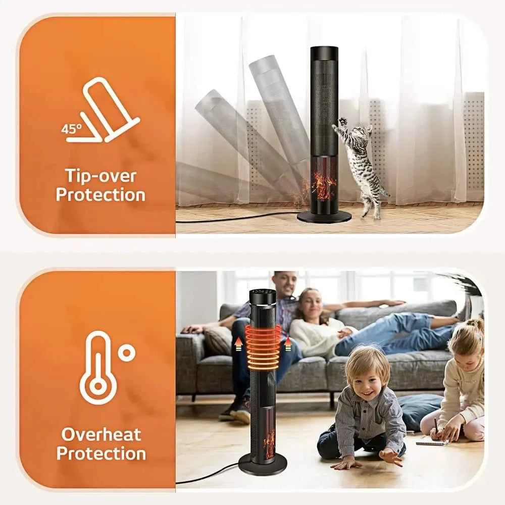 3D Flame Space Heater Powerful Safe and Controllable