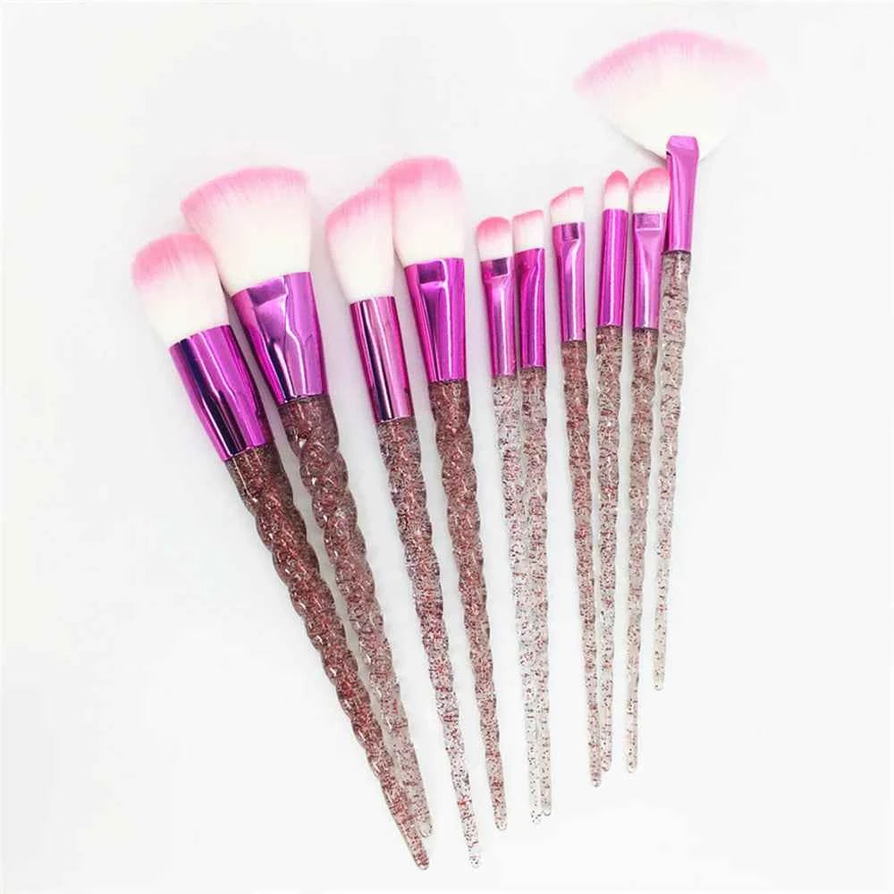 Diamond Unicorn Brush Set Magical Makeup Awaits