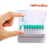 150Pcs Soft Rubber Interdental Brushes for Gentle Teeth Cleaning