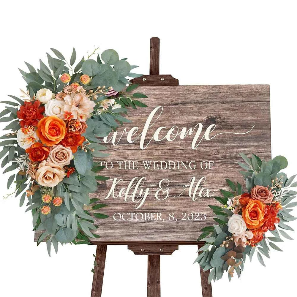 Terracotta Wedding Arch Flowers Ceremony  Reception