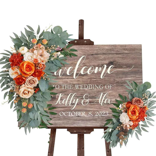 Terracotta Wedding Arch Flowers Ceremony  Reception