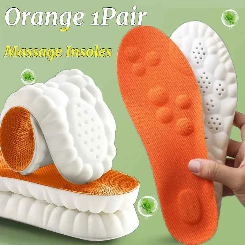 Soft Breathable Acupressure Insoles for Active Feet  Soft Breathable Sports Pads Soft Sweat-absorbing Deodorant Running Insoles