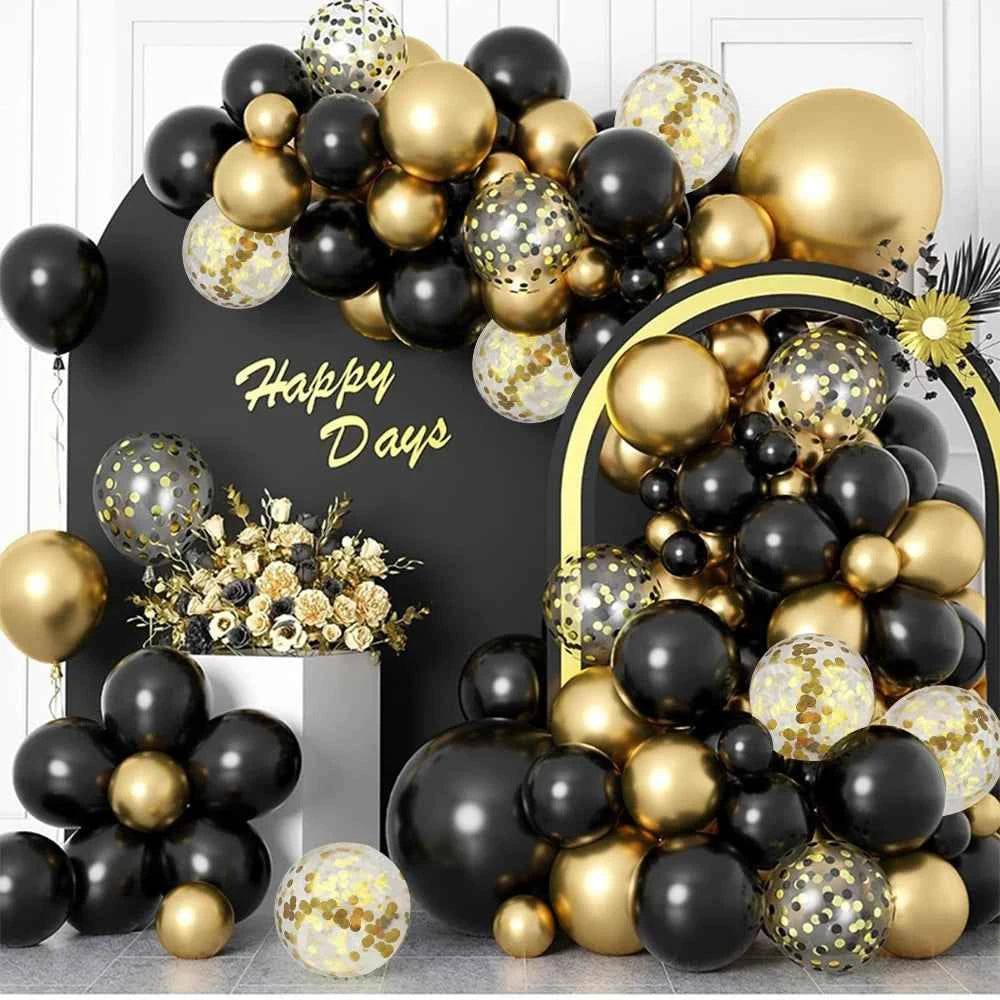 Black  Gold Party Decorations Balloons Garland  More