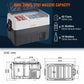 VEVOR Mini Refridge Portable Foldable Handle with Wheel Compressor Freezer Mini Refrigerator 35L/45L/55L  for Camping Picnics
