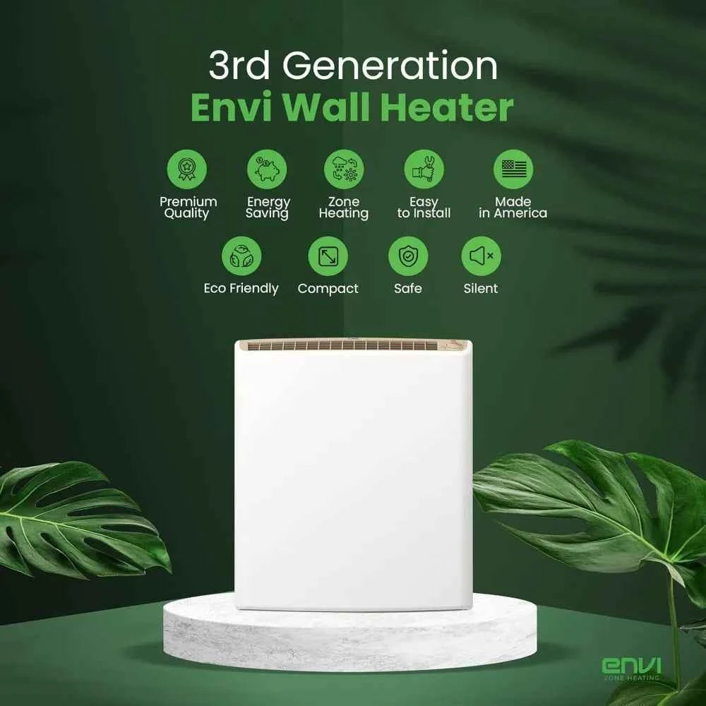 Quiet Safe  Efficient PlugIn Wall Heater