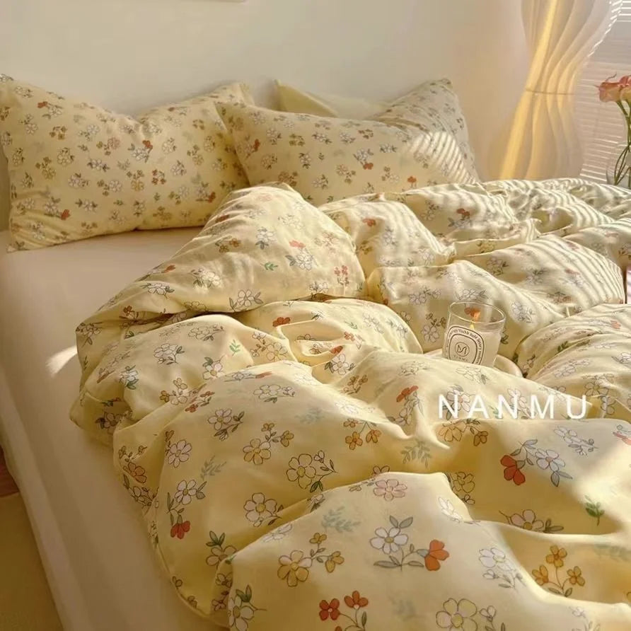 Trendy striped bedding showcasing a pop of color, featuring Zimonto's INS Pink Bedding ideal for stylish bedroom decor.