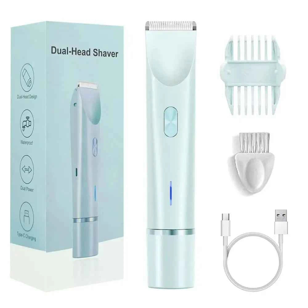 2025 Waterproof Mini Shaver Rechargeable DualHead Body Hair Remover