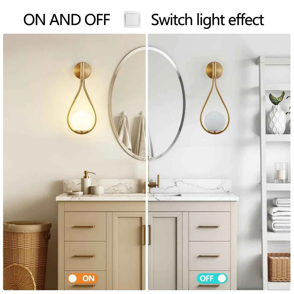 Golden Globe Sconces MidCentury Modern Luxury Wall Lights