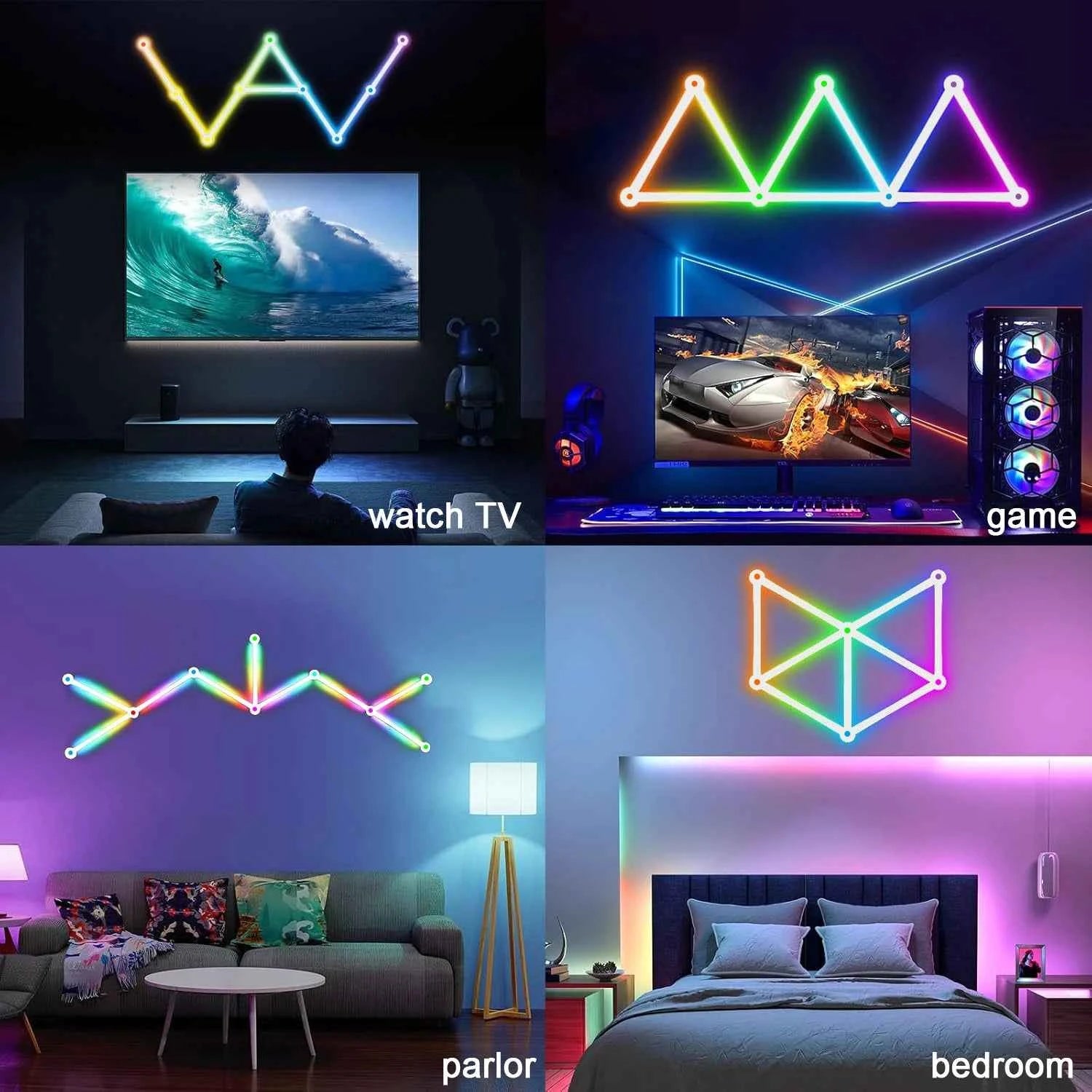 Wiscolor Smart RGB Wall Light Music  Atmosphere