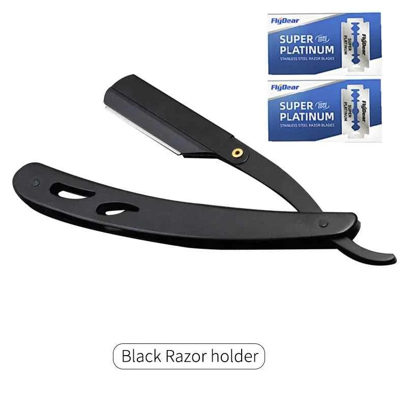 Classic Black Folding Barber Razor Holder for Men