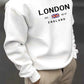 2025 London Pattern Cotton Pullover Sweatshirt for Men