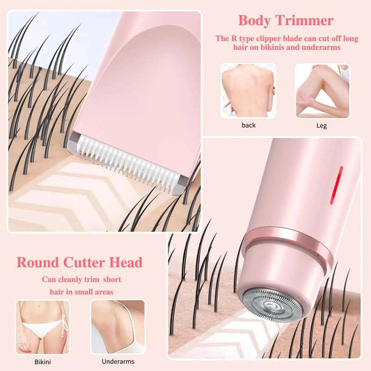 DualHead Painless Lady Electric Shaver WetDry Bikini Trimmer