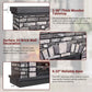Farmhouse Electric Fireplace TV Stand  Remote